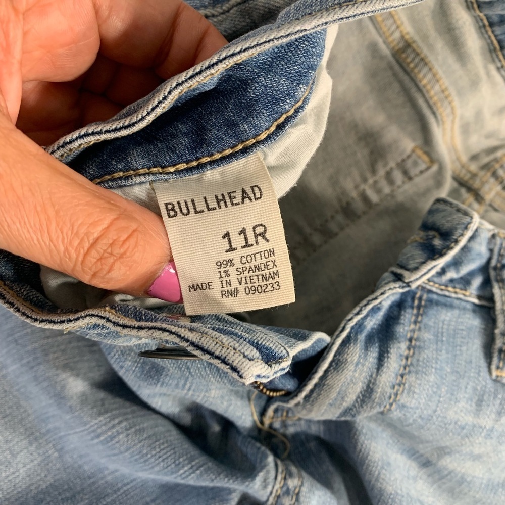 Bullhead | Denim Jeans 11R Distressed Torn Light Wash Stretchy - Picture 7 of 8